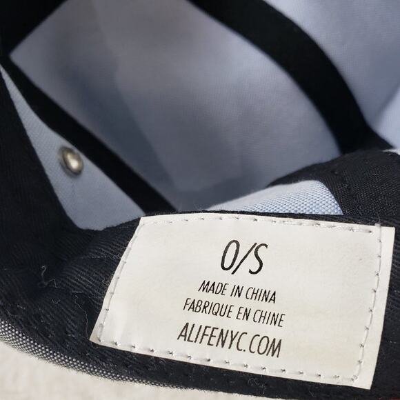 Alife Cap Unisex One Size Grey Denim 5 Panel Hat Adjustable Back Alife Works - Picture 9 of 10